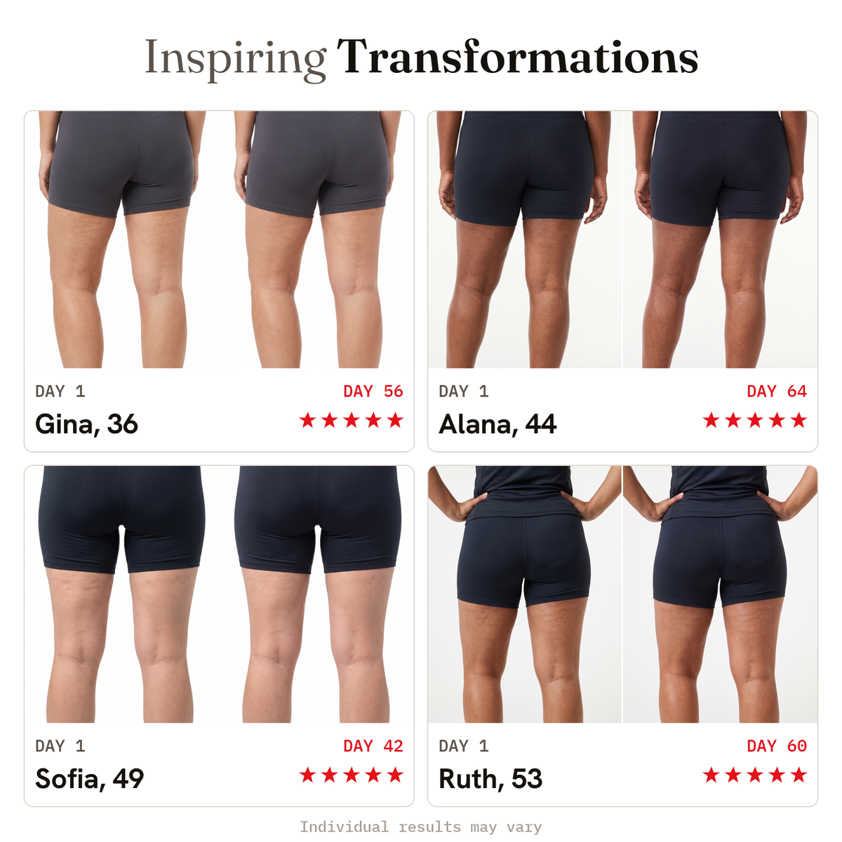 Inspiring transformations — smoother firmer thighs, less cellulite