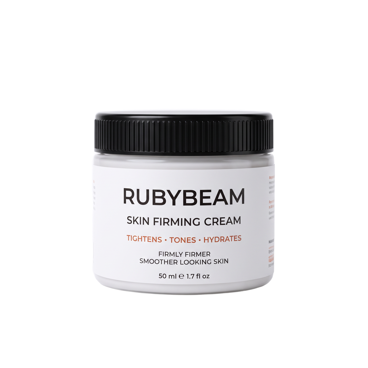 RubyBeam Skin Firming Cream on a pure white background