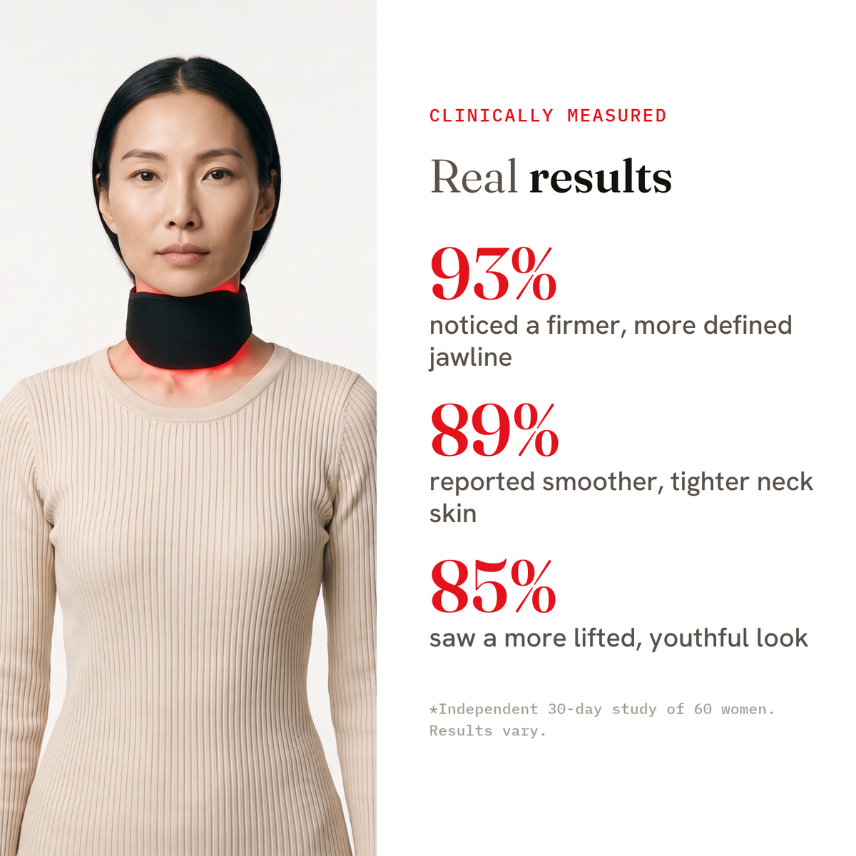 Real results — firmer jawline, smoother neck, more lifted look