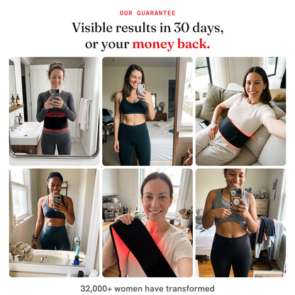 Our guarantee — visible results in 30 days or your money back, 32000+ women